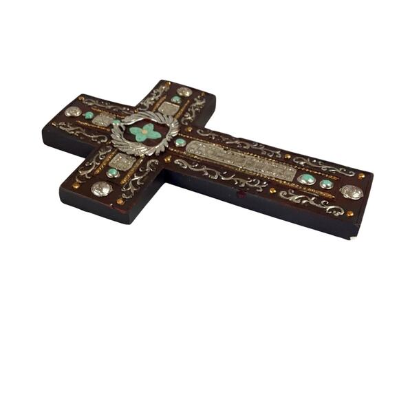 Large Plaster Cross Wall Decor - Picture 2 of 8